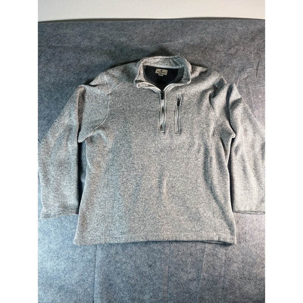 Woolrich Sweater Pullover Mens XL‎ Long Sleeve Gray 1/4 Zip Quarter Pocket